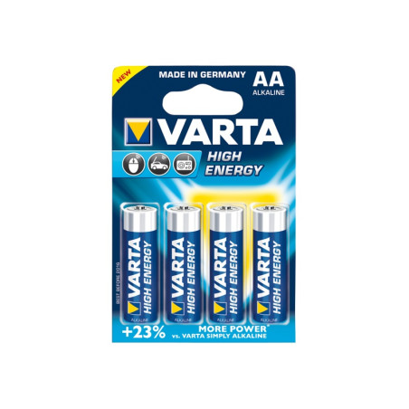 Set of 4 Varta High Energy Longlife Power batteries R6