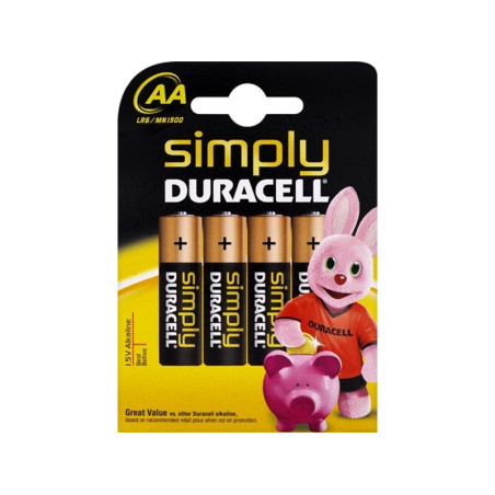 Set 4 Batterien R6 Duracell Simply