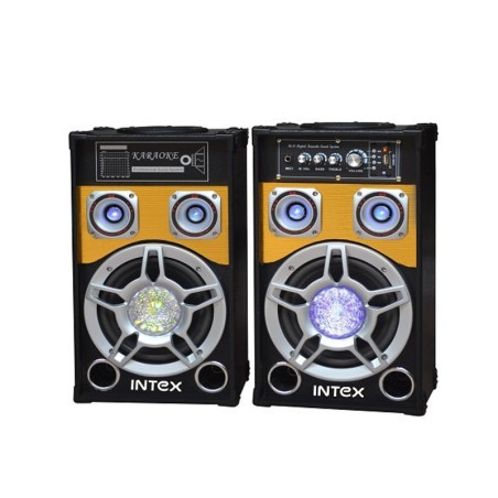 Set of 2 amplified speakers with MP3 Intex DJ801K