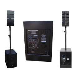 Sistem audio profesional 2+2 USB/SD/BT 2x700W+160W Alien