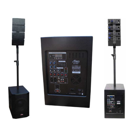 Sistem audio profesional 2+2 USB/SD/BT 2x700W+160W Alien