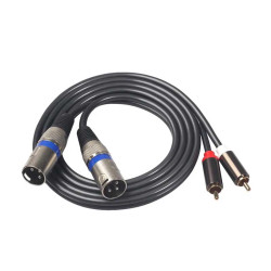 1.5M XLR Mama-Papa auf 2RCA Papa Kabel