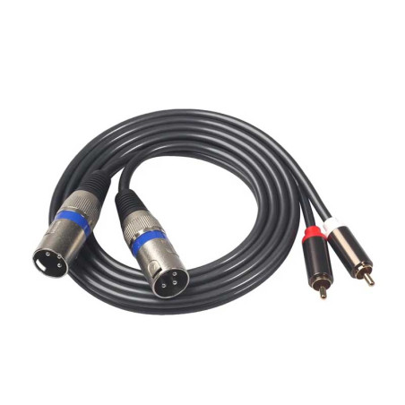 Kabel XLR mum-dad do 2RCA dad o długości 1,5 m
