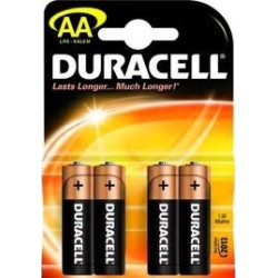 Set of 4 Duracell Basic R6 Batteries