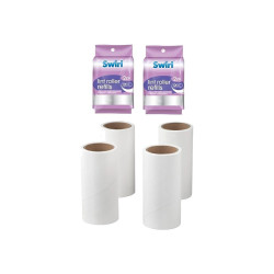 Ersatzrollen für die Fussel-Kleberolle, 4er-Set