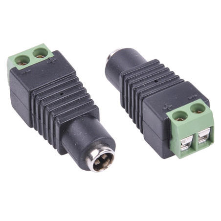 Female power plug with 2.1/5.5 connection