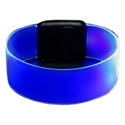 Glow-in-the-dark bracelet with blue LEDs