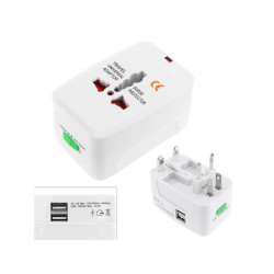 Uniwersalny adapter podróżny z 2 portami USB