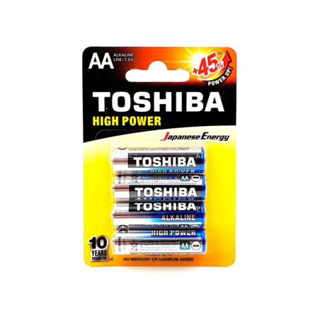 Toshiba R6 High Power Alkalibatterien, 4er-Pack