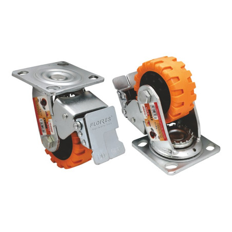 Professionelles Lenkrad für Rollwagen mit Bremse, 6 Zoll, 150 mm