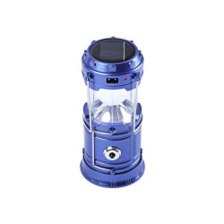Solar-powered camping lantern with battery