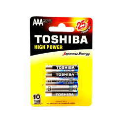 Baterii alcaline AAA Toshiba R3 High Power, 4 buc