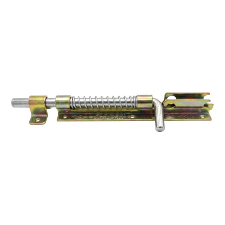 Weld-on latch for a 150-mm spring-loaded gate