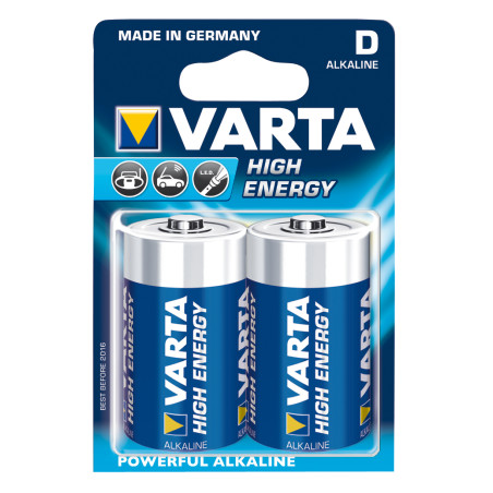 Set mit 2 Varta High Energy Longlife Power R20-Batterien