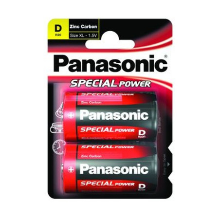 Satz mit 2 Panasonic Special Power R20-Batterien