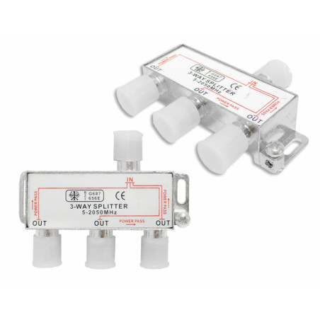 3-Wege-Satellitenverteiler 5-2450 MHz Leistungsdurchgang