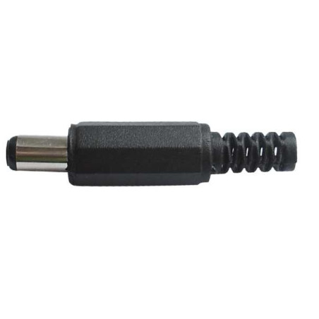 Male power plug on 2.5/5.5mm wire