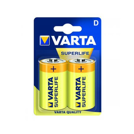 Set mit 2 Batterien R20 Varta Superlife