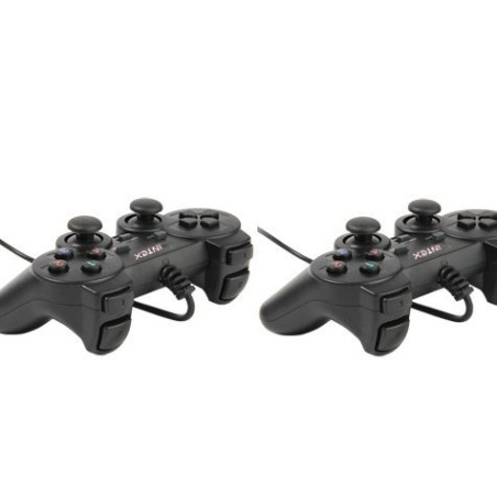 Set 2 Gamepad-uri Intex IT-GP04B vibratii