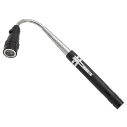 Telescopic flashlight with flexible neck