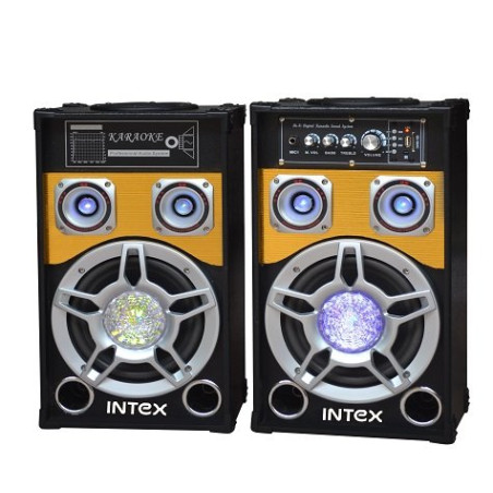 Set mit 2 Lautsprechern mit Verstärkung und MP3 Intex DJ801K