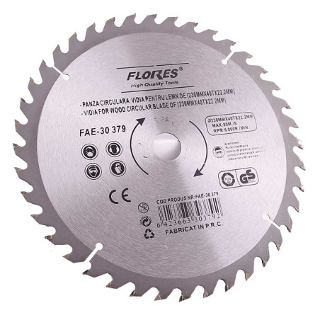 Panza circular vidia de (125mmX24TX22.2mm)