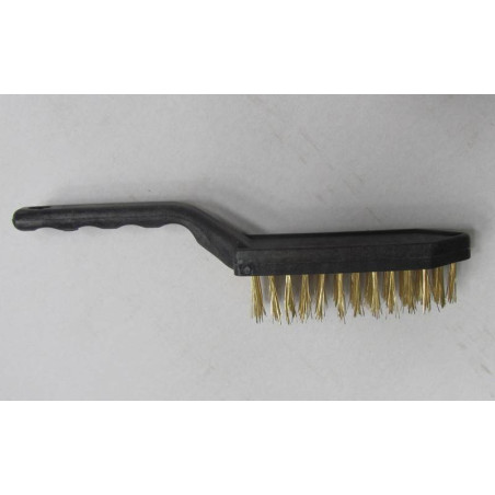 Wire brush with plastic handle