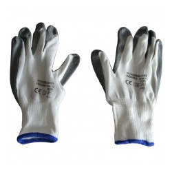 Black rubber gloves with synthetic