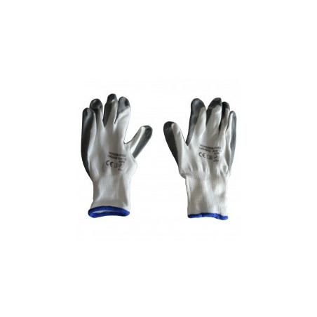 Black rubber gloves with synthetic