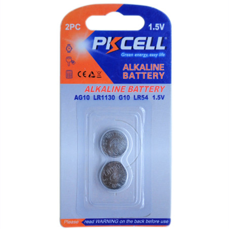 AG9 alkaline watch battery PKCELL set of 2 pcs