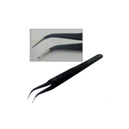 ESD tweezers 120mm curved