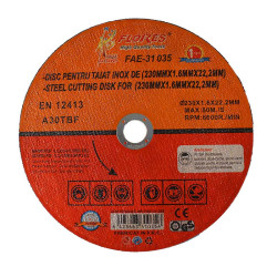 Stainless steel cutting disc (230mmx1.6mmx22.2mm)