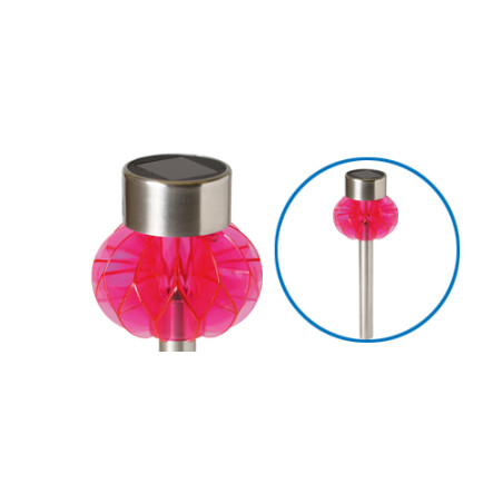 Pink metallic solar lamp