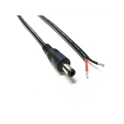 Power cable 5.5x2.1 male 1.5m