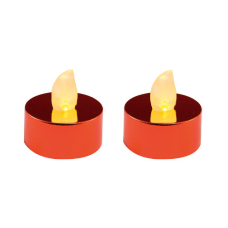 Set of 2 red candles