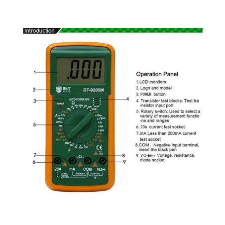 Multimeter BST-9205M