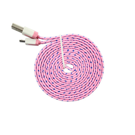 Cablu microusb cu fir textil plat