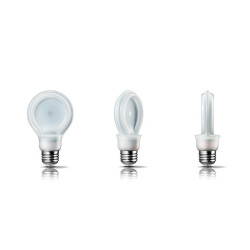 Flat plastic bulb 6w warm white E27