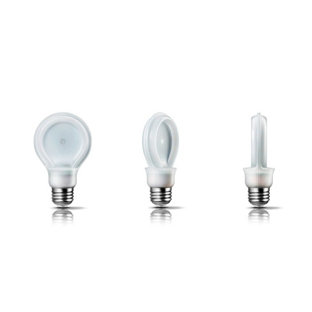 Flat plastic bulb 9w cold white E27