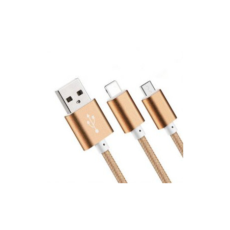 Cablu microusb cu aspect de fir impletit