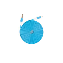 Blaues flexibles flaches iPhone-Kabel