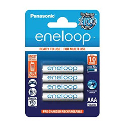 Set mit 2 Panasonic Eneloop BK-4MCCE AAA-Batterien