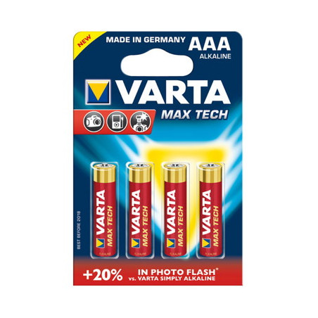 Set mit 4 Varta Max Tech 4703 AAA-Batterien