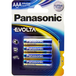 Set mit 4 Panasonic Evolta Alkaline LR6 AA-Batterien