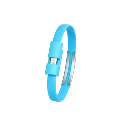 Cable microusb bracelet 0.2m blue