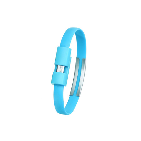 Cable microusb bracelet 0.2m blue