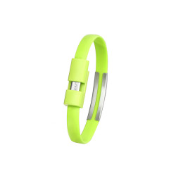 Cable microusb bracelet 0.2m green