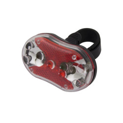 Fahrradlampe mit Clip und 9 roten LEDs