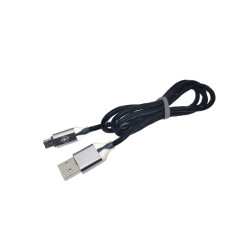 Gruby kabel microUSB z gumy, czarny