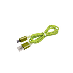 Green gummed thick microusb cable